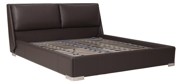 Luxusná posteľ kožená hnedá Belina N-317-322