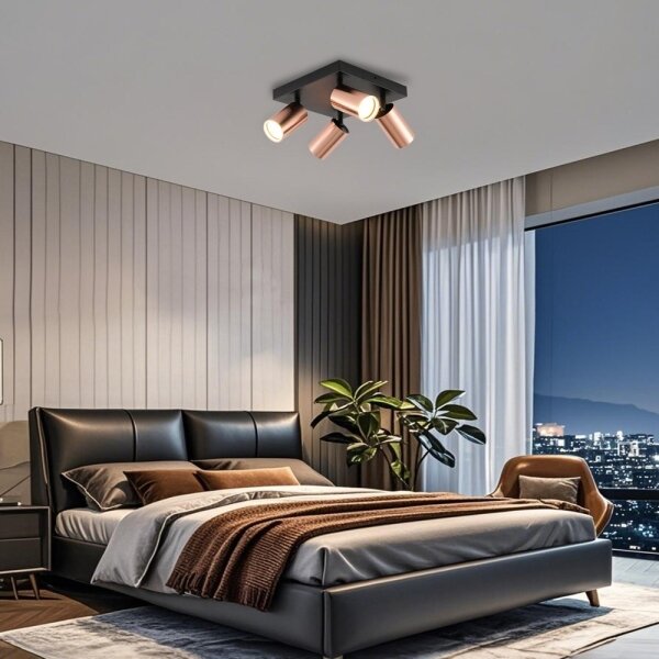 Immax NEO 08304L - Bodové svietidlo PUNTO 4xGU10/9W/230V ružové zlato