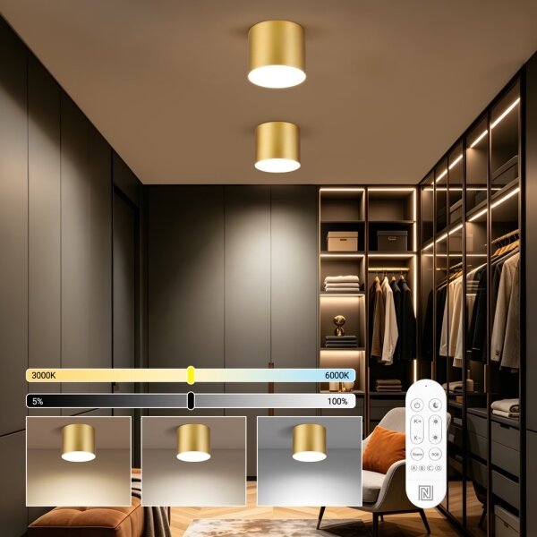 Immax NEO 07318L - LED stmievateľné stropné svietidlo RONDATE 32W/230V 16,5 cm Wi-Fi Tuya zlaté