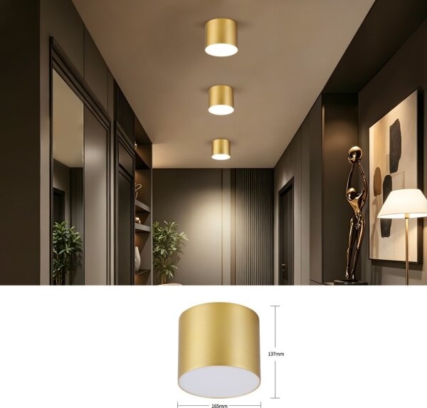 Immax NEO 07318L - LED stmievateľné stropné svietidlo RONDATE 32W/230V 16,5 cm Wi-Fi Tuya zlaté