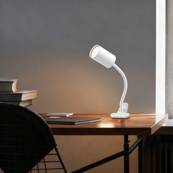 Immax NEO 08294L - Flexibilná lampa s klipom PUNTO 1xGU10/9W/230V biela