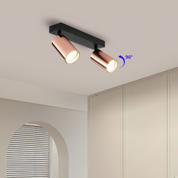 Immax NEO 08302L - Bodové svietidlo PUNTO 2xGU10/9W/230V ružové zlato