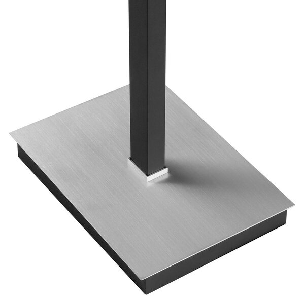 LED stojacia lampa Pulse, čierna, výška 150 cm, kov, na citanie, Čierna, Obývacia izba / jedáleň, kov, Moderný