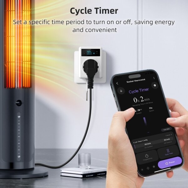 Immax NEO 07811L - Inteligentná zásuvka s teplomerom F 3680W Wi-Fi