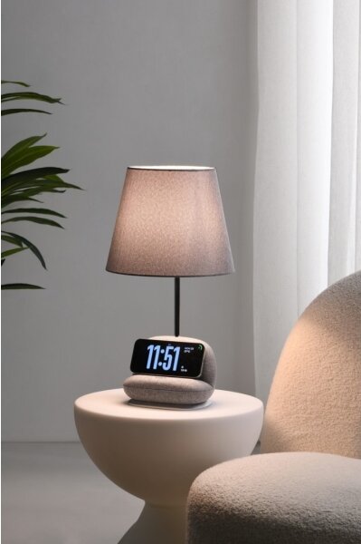 Immax NEO 09109L - LED stmievateľná stolová lampa s bezdrôtovým nabíjaním Qi SOFA LED/6W/230V sivá