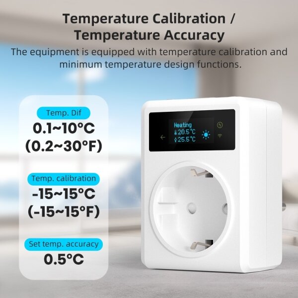 Immax NEO 07811L - Inteligentná zásuvka s teplomerom F 3680W Wi-Fi
