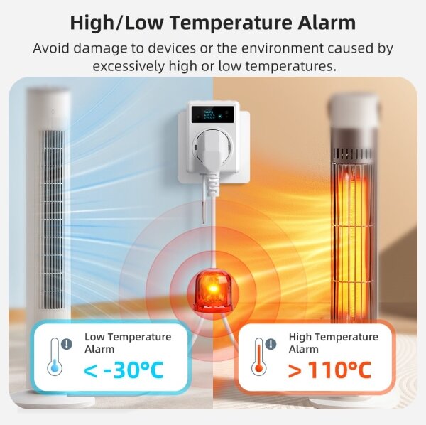 Immax NEO 07811L - Inteligentná zásuvka s teplomerom F 3680W Wi-Fi