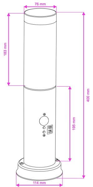 Brilagi - Vonkajšia lampa so senzorom NOVA 1xE27/15W/230V 40 cm IP44 hnedá