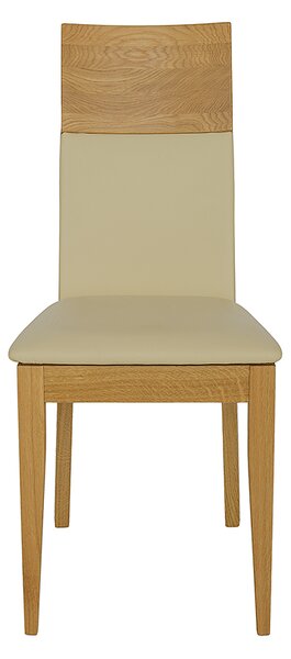 Jedálenská dubová stolička s čalúneným sedákom z masívu N-933