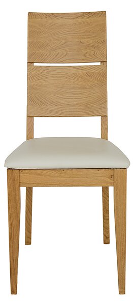Jedálenská dubová stolička čalúnená z masívu N-739