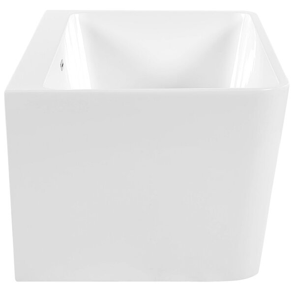 Vaňa biela sanitárny akrylát 170 x 80 cm oválna pre jednu osobu minimalistický dizajn