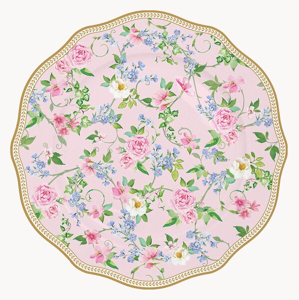 Porcelánové raňajkové taniere Garden Joy, 6 ks