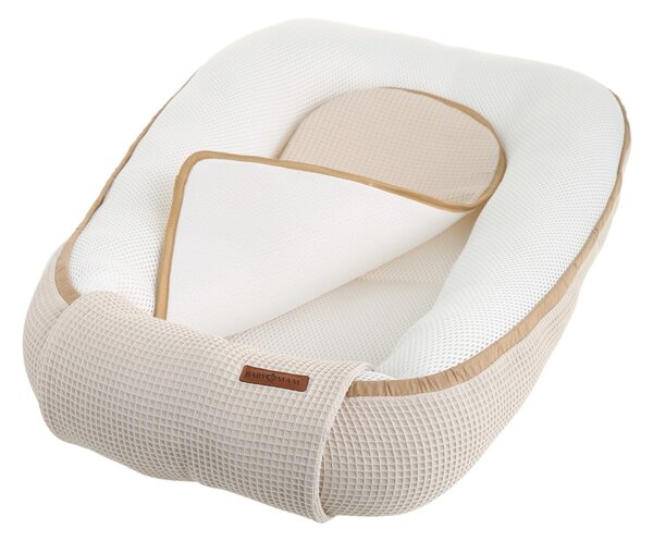 MAXMAX Hniezdočko (kokon) pre bábätko - BABYMAM AIR 3D SAFE SLEEP SET - béžové