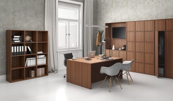 Regál FRAME, vysoký, 3 stĺpce, 2162 x 1299 x 450 mm, orech