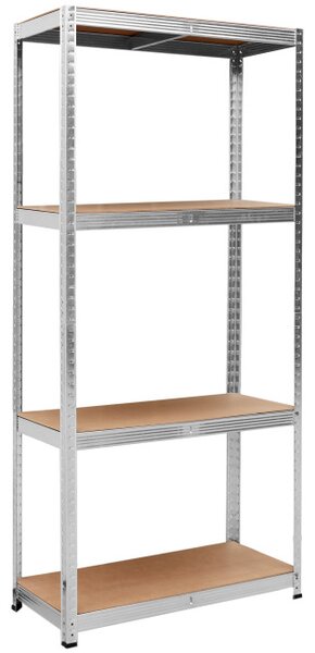 Regál 174x80x40 cm strieborný