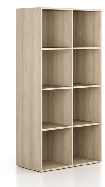 Regál FRAME, nižšie, 2 stĺpce, 1735 x 872 x 450 mm, dub prírodný