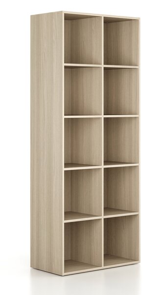 Regál FRAME, vysoký, 2 stĺpce, 2162 x 872 x 450 mm, dub prírodný