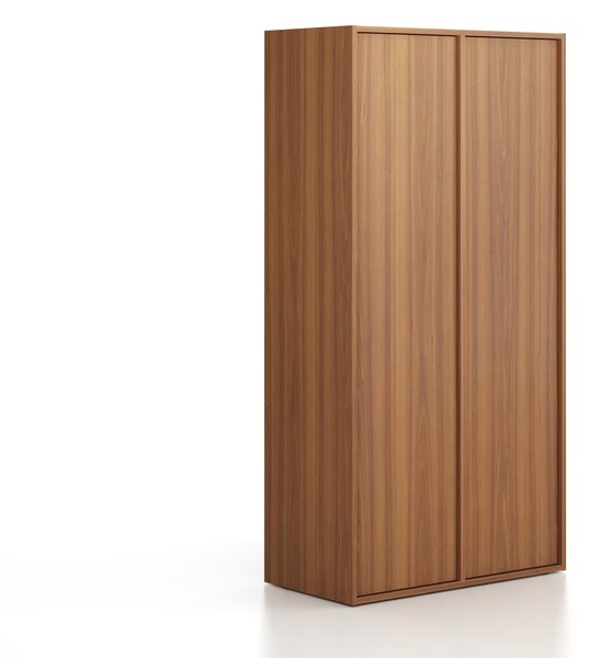 Kancelárska skriňa FRAME, 2x dvere, 872 x 450 x 1735 mm, PUSH-lock, orech