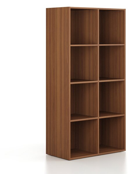 Regál FRAME, nižšie, 2 stĺpce, 1735 x 872 x 450 mm, orech