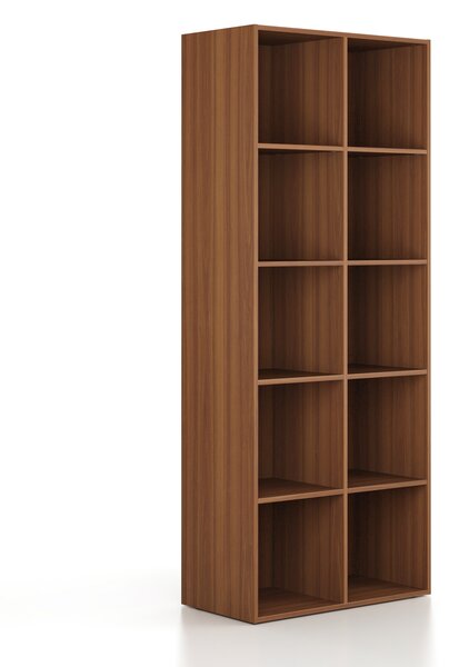 Regál FRAME, vysoký, 2 stĺpce, 2162 x 872 x 450 mm, orech