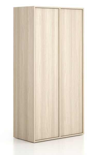 Šatníková skriňa FRAME, 2 oddiely, 872 x 450 x 1735 mm, PUSH-lock, dub prírodný