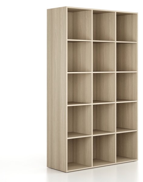 Regál FRAME, vysoký, 3 stĺpce, 2162 x 1299 x 450 mm, dub prírodný