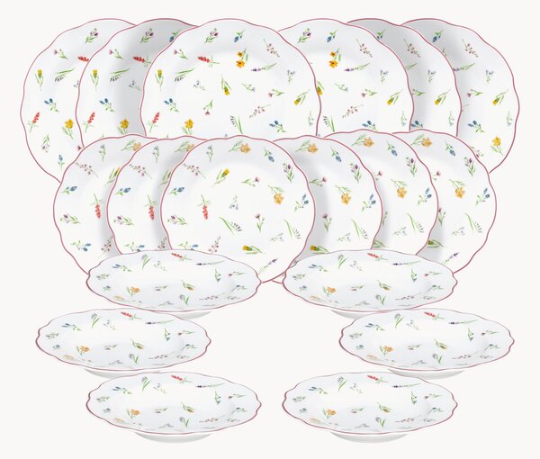 Porcelánová súprava riadu Cappettata Millefiori, 6 osôb, 18 ks