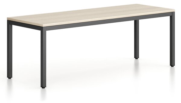 Lavica FRAME, čierna podnož, 1685 x 404 x 468 mm, dub prírodný
