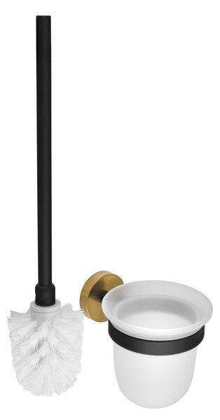 Sapho Sapho, LARISSA WC kefa, mliečne sklo, čierna/zlatá matná, WS008BG