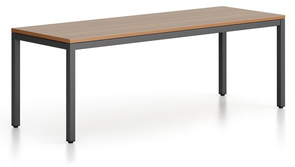 Lavica FRAME, čierna podnož, 1685 x 404 x 468 mm, orech