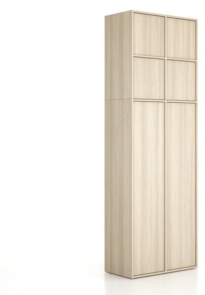 Nadstavba pre skrine FRAME, 4x dvere, 872 x 450 x 854 mm, PUSH-lock, dub prírodný