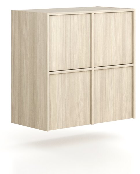 Nadstavba pre skrine FRAME, 4x dvere, 872 x 450 x 854 mm, PUSH-lock, dub prírodný