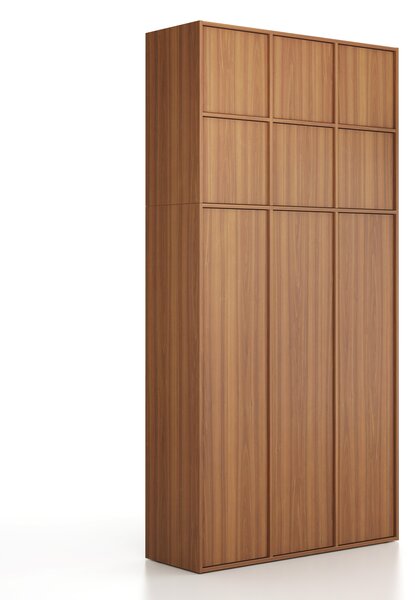 Nadstavba pre skrine FRAME, 6x dvere, 1299 x 450 x 854 mm, PUSH-lock, orech