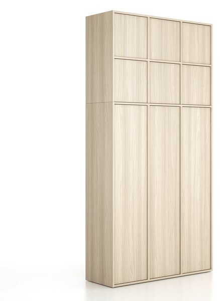 Nadstavba pre skrine FRAME, 6x dvere, 1299 x 450 x 854 mm, PUSH-lock, dub prírodný
