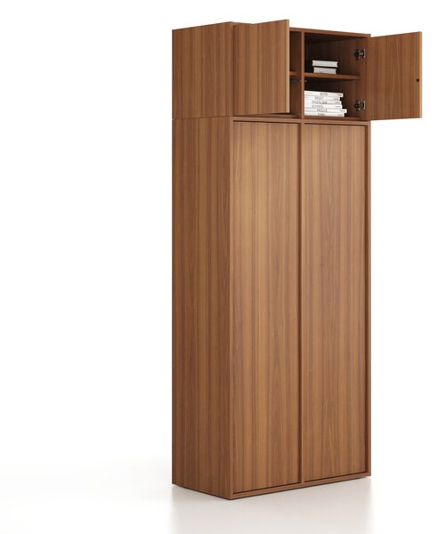 Nadstavba pre skrine FRAME, 2x dvere, 872 x 450 x 427 mm, PUSH-lock, orech