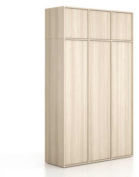 Nadstavba pre skrine FRAME, 3x dvere, 1299 x 450 x 427 mm, PUSH-lock, dub prírodný