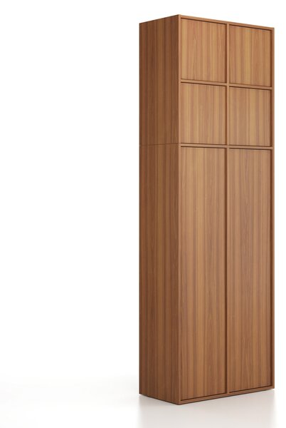 Nadstavba pre skrine FRAME, 4x dvere, 872 x 450 x 854 mm, PUSH-lock, orech
