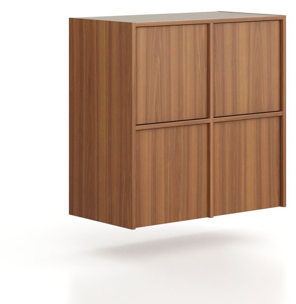 Nadstavba pre skrine FRAME, 4x dvere, 872 x 450 x 854 mm, PUSH-lock, orech