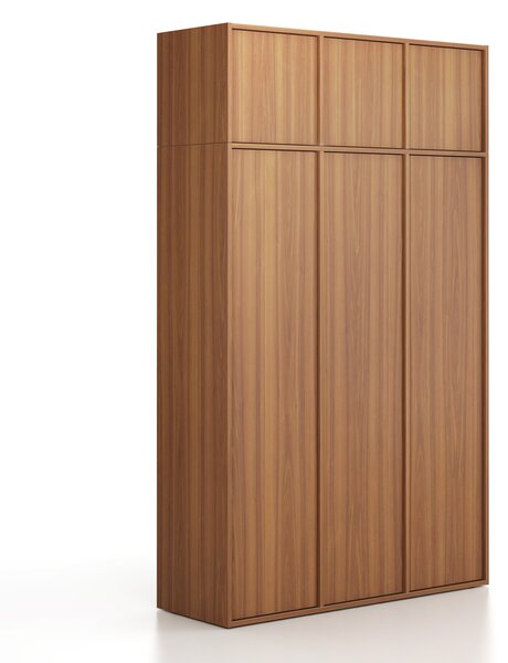 Nadstavba pre skrine FRAME, 3x dvere, 1299 x 450 x 427 mm, PUSH-lock, orech