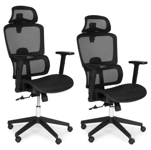 Kancelárska otočná stolička s ergonomickým nastavením výšky, čierna