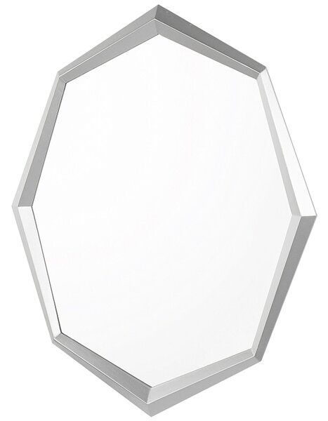 Nástenné zrkadlo strieborné MDF sklo 91 x 66 cm osemuholníkový geometrický tvar moderný glamour štýl dekorácie doplnky