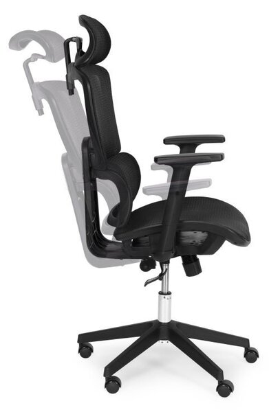 Kancelárska otočná stolička s ergonomickým nastavením výšky, čierna
