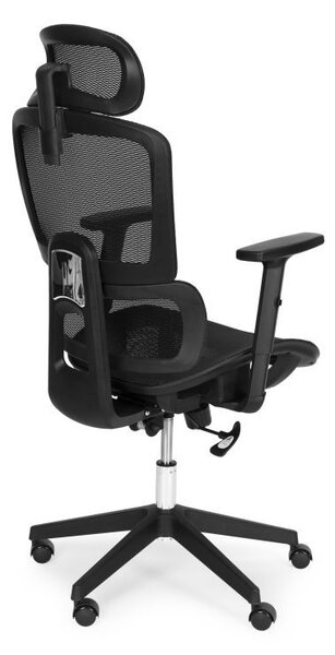 Kancelárska otočná stolička s ergonomickým nastavením výšky, čierna