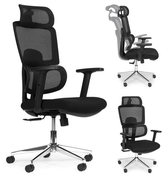 Ergonomická sieťovaná kancelárska stolička s nastaviteľnou opierkou hlavy
