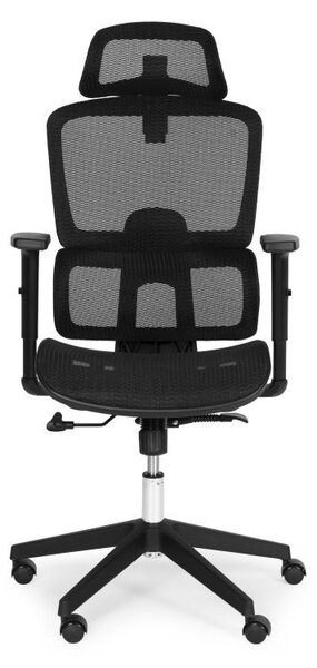 Kancelárska otočná stolička s ergonomickým nastavením výšky, čierna