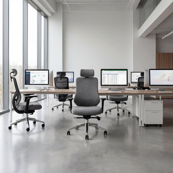 Ergonomická kancelárska stolička tmavosivá AXIS