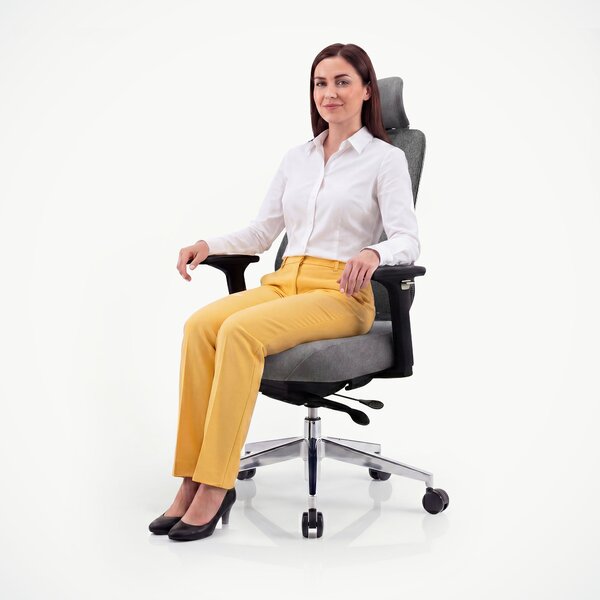 Ergonomická kancelárska stolička tmavosivá AXIS