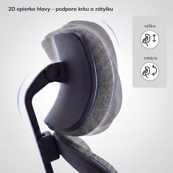 Ergonomická kancelárska stolička tmavosivá AXIS
