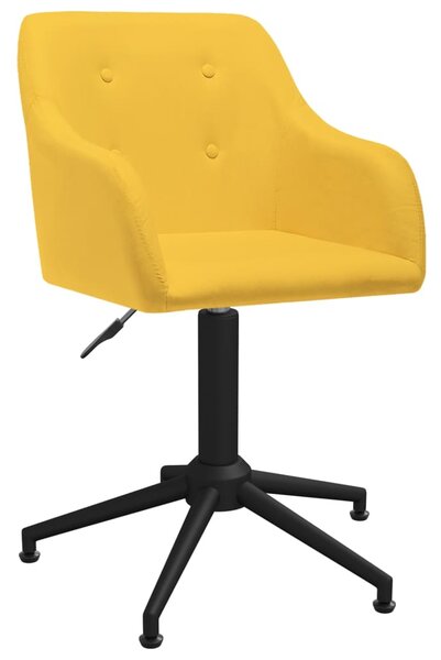 Otočná kancelárska stolička žltá látková