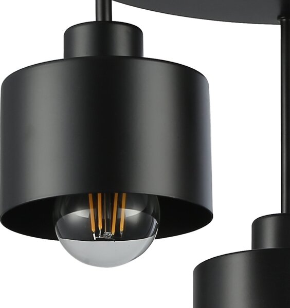 Luster na tyči 3xE27/35W/230V pr. 30 cm čierna